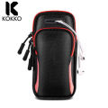KOKKO Running Armband With Headphone Jack Cell Phone Armband, Water Resistant Cell Phone Armband Case, Running Holder, Adjustable Arm Band For Phones Up To 6.5". 