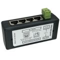 1 Piece Black 4 Port POE Injector Plastic POE Power Adapter for CCTV Surveillance IP Cameras Power over Ethernet Adapter. 