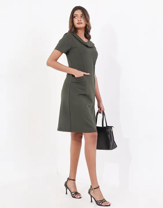 Spring & Summer Style Collar Dress with Princess Line