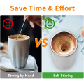 Electric Mixing Cup 350ML Magnetic Stirring Cup Self Stirring - White. 
