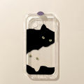 Back cover o Max lus prSE2 SEXR Xs for iPh shaped phone case for black cat white cat figure one 16 15 14 13 12 11 x 8 7 p mini TPU. 