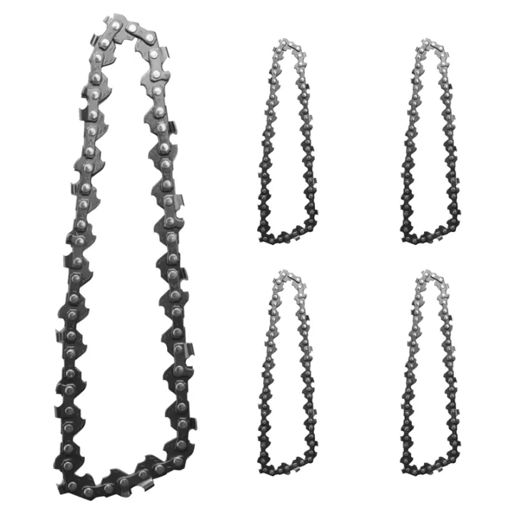 5Pcs 4 Inch 1/4inch Mini Steel Chainsaw Chain Electric Saw Accessory ...