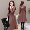 Female Knee 2019 Clothing-Style Slim-Fit Mid-Length ‖ Korean Style Raincoat Fashionable Coat Spring and Autumn Trench Coat Hooded Wind Show ] Fen Qi Thin New Thin ¸. 