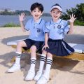 Kindergarten Suit Summer Clothing Primary School Students Uniforms in Summer College Style Business Attire Children Short Sleeve Pants Boutique Suit Fashion. 