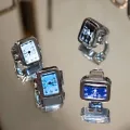 Rectangular Vintage Ring Watch Small Finger Watch Ring Dial Quartz Elastic Watchband Waterproof Steel Mini Ring Watches. 