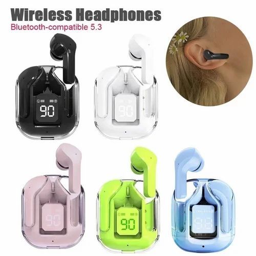 Bluetooth Ultrapods Earbuds, Aceflows ENC Noise Canceling Earbuds, HiFi Dual Stereo Microphone Mini in-Ear Earbuds Touch Control, LED Digital Display