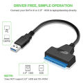 SATA to USB 3.0 / 2.0 Adaptor Cable High Speed For HDD and SSD. 