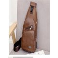 【HUT】 Luxury Brand Messenger Bag Leather Men Chest Bag Vintage Crossbody Shoulder Bag Men's Business Sling Bags Male Casual Chest Pack. 