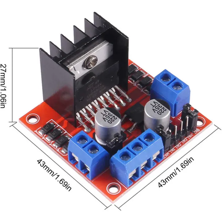 2pcs%20L298n%20Motor%20Controller%20Board%20Stepper%20Motor%20Control%20Module%20Dual%20H-Bridge%204%20Sets%20Dc%20Motor%20Smart%20Car%20Wheel%20For%20Arduino%20-%20Image%203