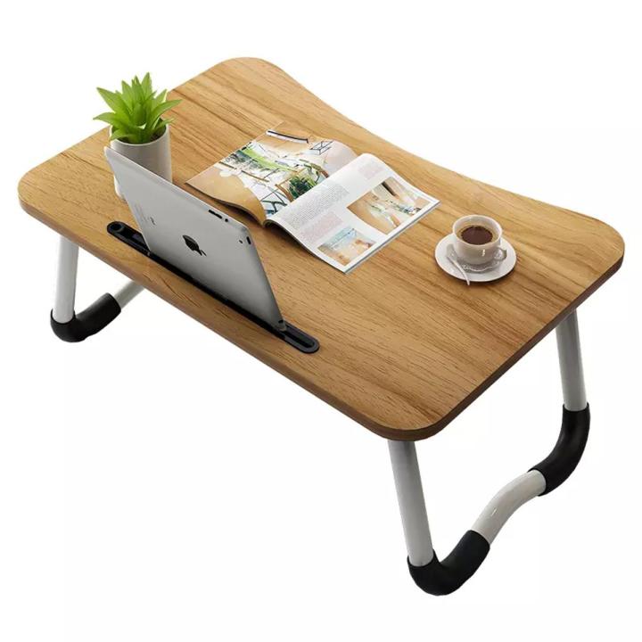 Portable Folding Laptop Stand Holder Study Table Desk Wooden Foldable ...