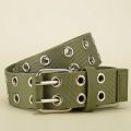 【HUT】 Canvas Belt Men's And Women's Fashion Simple Double Needle Buckle Trend Leisure Belt Men's Youth Cargo Belt. 