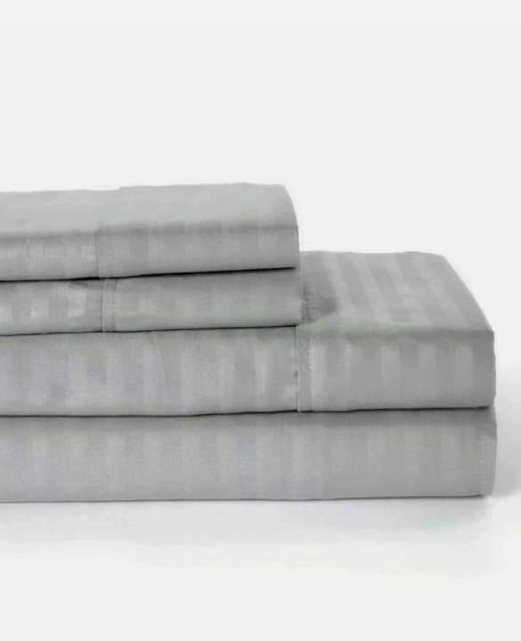 Egyptian%20Cotton%20Striped%20Bedsheet%20%20/%20Hotel%20Bed%20Sheets%20and%20Pillow%20Case%20/%20King%20Size%20/%20Flat%20Sheet%20-%20Image%202