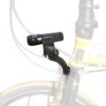 MTB Front Light Mount Bicycle Fork Light archmount Extension Base Flashlight Bracket Extender FOR DAHON Folding Bike-BLACK. 