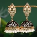 Vintage Ethnic Simulated Pearl Tassel Earrings 2022 Gypsy Antique Gold Color Fashion Women Indian Earrings Jhumka Jewelry. 