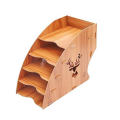 1 PCS Wooden Invoice Bill Storage Rack Desktop Paper Organizer File Holder Document Letter Sorter Tray Mail Rack. 