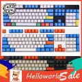 HelloWorld 108Pcs/Set PBT Color Matching Key Cap Keycaps for Cherry MX Mechanical Keyboard. 