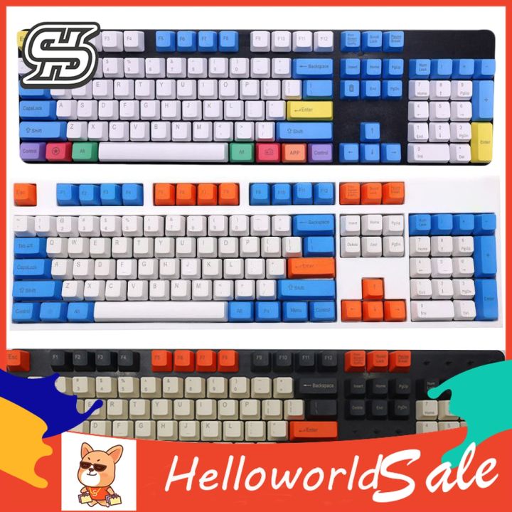 HelloWorld%20108Pcs/Set%20PBT%20Color%20Matching%20Key%20Cap%20Keycaps%20for%20Cherry%20MX%20Mechanical%20Keyboard%20-%20Image%205