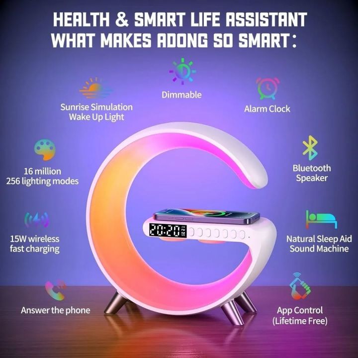 New%20Big%20%207%20in%201%20health%20&%20intelligent%20life%20assistant%20G%20shape%20clock%20speaker%20wake%20up%20light%20+%20dimmable%20+%20Natueral%20sleep%20Aid+%20256%20kinds%20lighting%20modes%20+%20Alarm%20clock+%2015W%20wireless%20charge+%20Bluetooth%20speaker%20+%20App/%20button%20control%20-%20Image%204