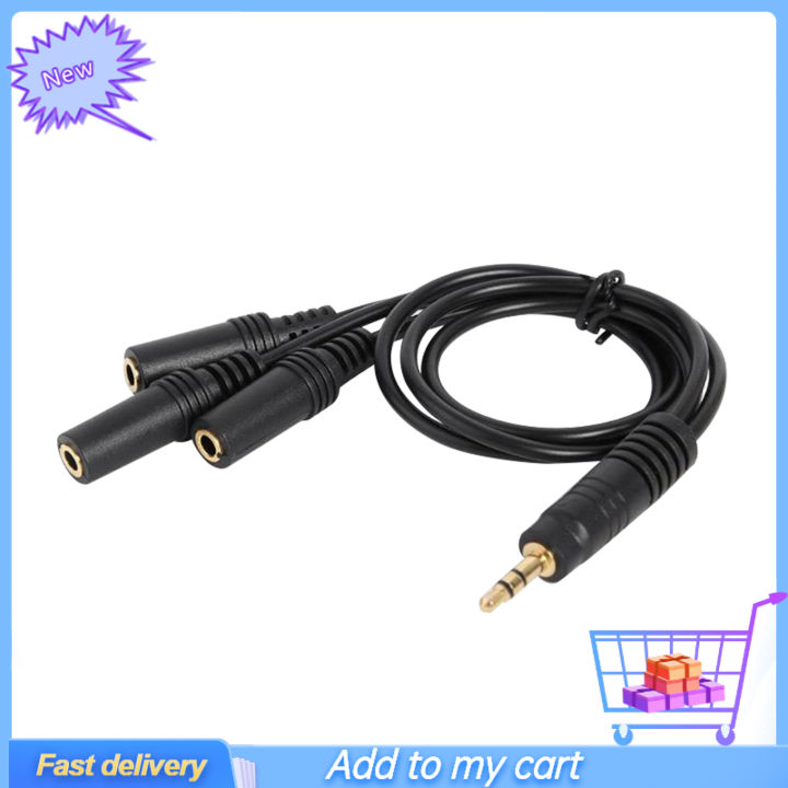 Audio Extension Cable Universal 1 to 3 Ways PVC 3.5mm 1 Male to 3 Female Audio Splitter Adapter for Headphone
