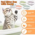 Large Cat Litter Tray with Scoop Open Top Cat Litter Box High Sided Anti Splashing Sturdy Easy to Clean Open Air Kitty Litter Box Cat Toilet for Kittens Cats Pet Supplies Poop Tray Pet Shit Tray Cat Pooper Tray Pet Poop Box Pet Pooper Box Kittens. 