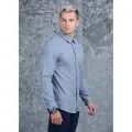 Casual Wear Detailed Linen Long Sleeve Shirt. 
