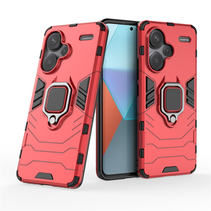 For Redmi Note 13 Pro Plus 5G Case Slim Heavy Duty Hardcase Camera Protection Back Cover With Ring Stand