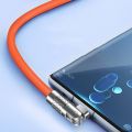 120W 6A Super Charge Cable TypeC Quick Charge Liquid Silicone Data Cable Type C Interface 180° Rotatable Cord for Samsung iPhone. 