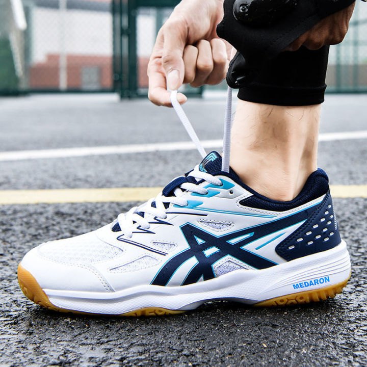 Revers Professional Badminton Shoes Men's and Women's Breathable Mesh Sneakers Couple Tennis Shoes Volleyball Shoes Non-Slip