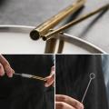 5PCS/Set Stainless Steel Straws Reusable Drinking Metal Straws. 