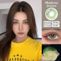 O2GIRL Contact lenses Color  blue green gradient (0.00~8.00) 14.2mm Medusa  Yearly. 