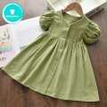 Solid Ruffle Frock In Designed For Toddler Girls For 2 to 3 Years. 