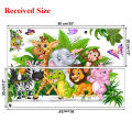 Animal Group Wall Stickers For Kids Room Home Decoration Cartoon baby children cartoon bedroom room decor wall stickers removable kids nursery decal sticker Wall Decoration Stickers wall decor. 