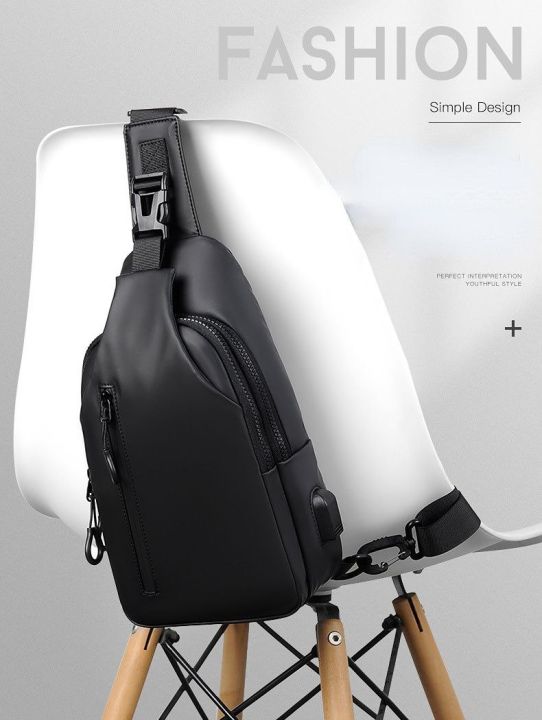 Men Anti Theft Chest Bag Shoulder USB Charging Crossbody Package School Short Trip Messengers Gym Men's Sling Sports Pack