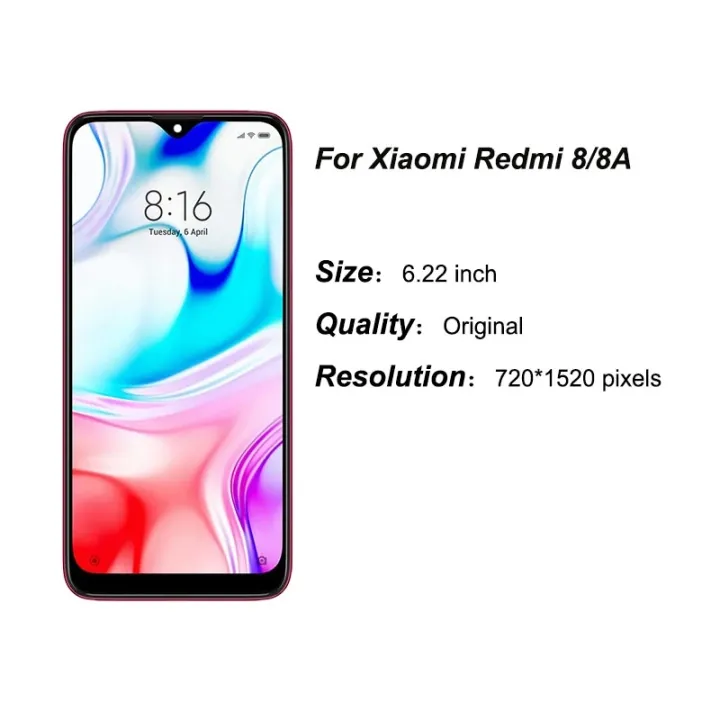 LCD%20No%20Frame%20For%20Xiaomi%20Redmi%208%208A%20M1908C3IC%20Display%20Touch%20Screen%20Digitizer%20Assembly%20Replacement%20Parts%20-%20Image%205