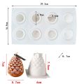 Creative pcs Cake Tools Chocolate Mold Gift Silicone Pine Cone Mould Cupcake DIY Resin Mold Christmas Decor. 