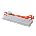 Extension Wire Cord / Orange 5M Length Trailing Socket 13A, 4Way with Individual Switches, Extension Wire Cord Wire Code Multi Plug / Orange / Extension Wire Cord Wire Code Multi Plug. 