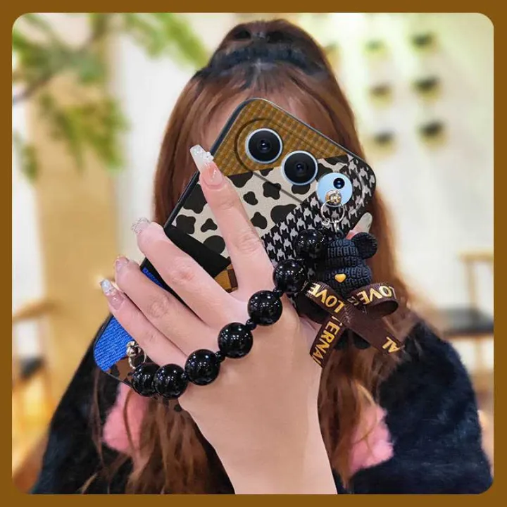 Back%20Cover%20soft%20case%20Phone%20Case%20For%20Honor%20500%20China%20Dirt-resistant%20Bear%20bracelet%20Simplicity%20Black%20pearl%20pendant%20cute%20-%20Image%206