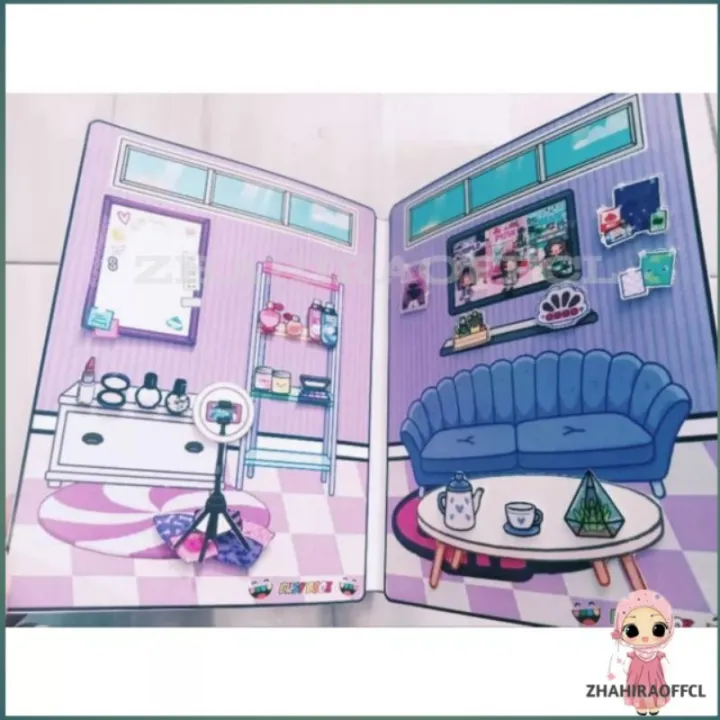 K14Toca%20LIFE%20WORLD%20QUIET%20BOOK/TOCA%20BOCA/TOKA%20BOKA%20PURPEL%20HOUSE%20Children's%20Educational%20Toys%20PAPER%20BOOK%20PAPER%20Dolls%20Disassembly%20Ages%203-9%20Years%20-%20Image%204