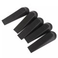 4pcs Set Black Door Stopper පහසුවෙන් කූඤ්ඤ දොර හිඩැස් ඉහළට Finger Protector Flexible Floor Door Stops. 