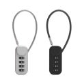 4 Digit Combination Code Number Lock With Spring Coil Wire Rope For Luggage Zipper Bag Backpack Suitcase Drawer Locks. 