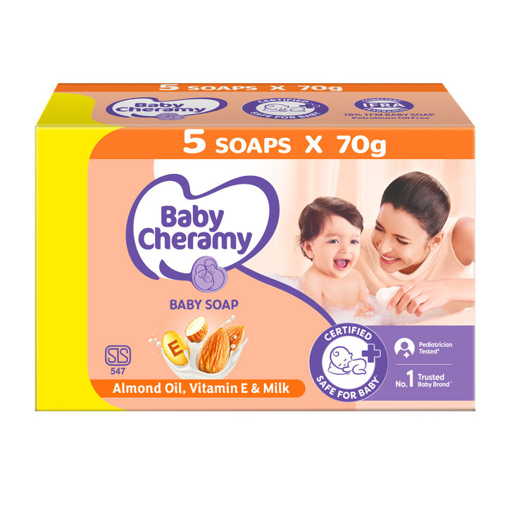 Baby Cheramy Baby Soap Eco Pack With Almond Oil 350g