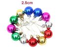 Christmas Balls Ornaments , 2.5cm Christmas Tree Balls Multicolour Small Christmas Balls for Xmas Tree Decoration (12pcs). 