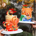 Chinese Style Happy New Year Cake Per Phoenix Per Birthday Cake Decoration Supplies For Mon Dad Birthday Party. 