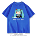 Anime cartoon Hatsune Miku T-shirt second printed cotton loose half sleeve men and women short-sleeved T-shirt casualtops. 