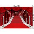 1 Piece Large Red Red Curtain Backdrop Banner Photography Backdrop Photo Background Studio Prop for Decorations. 