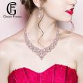 Dangle Earrings Extension Chain Heavy Dinner Women Jewelry Necklace. 