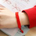 Adjustable Handwoven Braided Rope Knots Bangles Pendant Bracelets Charm Jewelry Wristbands Ethnic Tibetan Buddha Woven Amulet For Women Men Bracelet Lucky Red Thread Bracelet. 