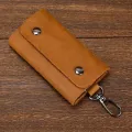 Vintage Crazy Horse Genuine Leather Keychain Men Women Key Holder Cow Split Car Key Bag Wallet Housekeeper Keyring Case wallets. 