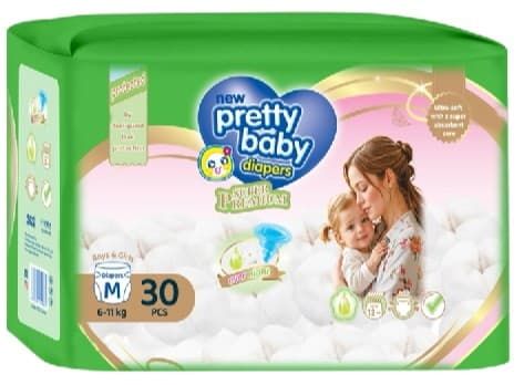 Pretty Baby Diapers - Medium (5-10kg) -30 pcs