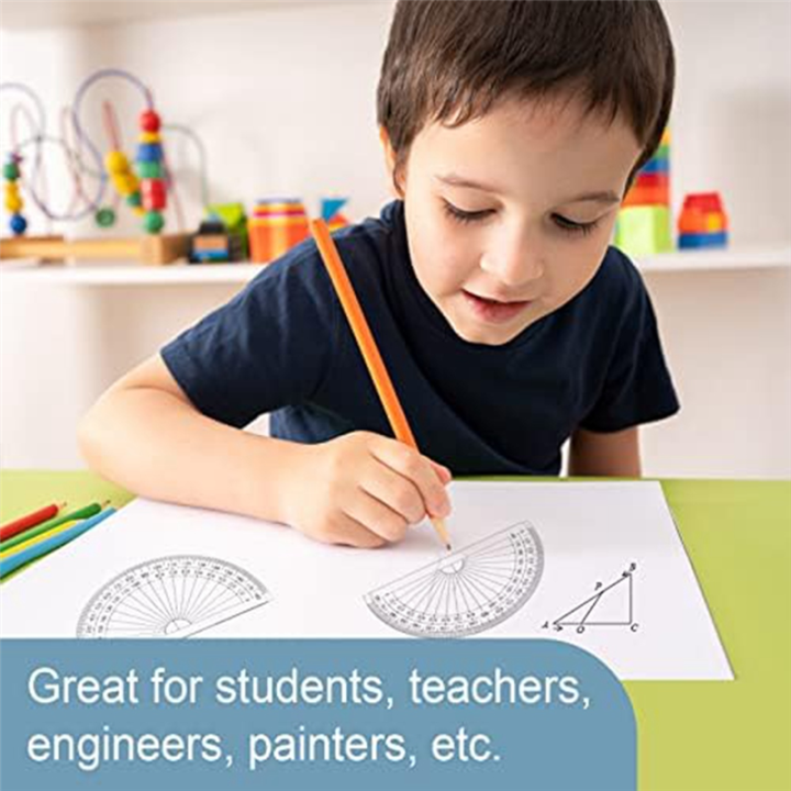 100%20Pcs%20Math%20Protractors%20Plastic%20Protractor%20180%20Degrees%20Protractors%20Bulk%20for%20Classroom,%20Protractor%20Set%20for%20Eneering%20-%20Image%204